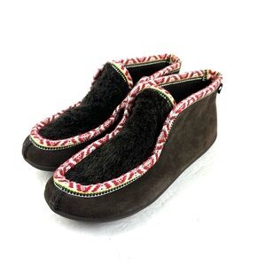 Woolrich Moccasin Slippers 8.5 Womens Cozy Fuzzy Warm Winter Slip On